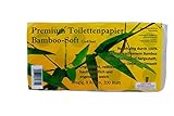 Bamboo-Soft Toilettenpapier 100% Bambus umweltfreundlich - hautfreundlich nachhaltig baumfrei 6 Packungen (48 Rollen), je Packung 8 Rollen, 3-lagig, 200 Blatt
