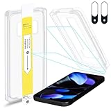 Caisemo 4-in-1 Displayschutzfolie für Google Pixel 9, 16,3 cm (6,3 Zoll), 2 Stück HD-Hartglasfolie mit automatischer Staubbeseitigung und 2 Objek