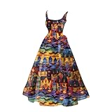 Générique Halloween-Kostüm für Damen, ärmellos, Spaghettiträger, Partykleid, Cocktailkleid, Damen, lang, günstig, Midi-Kleid mit blutigem Druck, lässig, Rundhalsausschnitt, sexy, #99, X-Larg