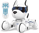 Lexibook Power Puppy - Mein Roboterhund zum Trainieren - Programmierbarer Roboter mit Fernbedienung, Dressurfunktion und Gestensteuerung, Tanz, Musik, Lichteffekte, wiederaufladbar - DOG01