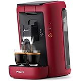 Philips Domestic Appliances CSA260/91 Senseo Maestro Kaffeemaschine Kaffeepads mit 1,2 Liter Wassertank, Auswahl der Intensität und Memo-Funktion, Produkt grün, Farbe: rot