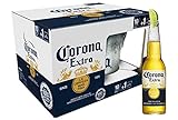 Corona Extra 10er-Pack inkl. Eiseimer, Geschenkpack, Internationales Premium Lagerbier, MEHRWEG Lager Bier Helles (10 x 0.355 l)