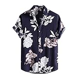 Herren Hemd Kurzarm Freizeithemd Businesshemd aus Baumwollmischung Sommer Einfarbig Basic Men´s Shirt