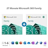 Microsoft 365 Family | 27 Monate, bis zu 6 Nutzer | Word, Excel, PowerPoint | 1TB OneDrive Cloudspeicher | PCs/Macs & mobile Geräte | Aktivierungscode per E-Mail