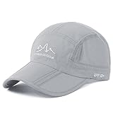 Estwell Sport Trucker Cap Baseballmütze Hut Faltbarer Verstellbar UV Schutz Basecap Baseball Kappe für Damen und Herren (A-hell grau)
