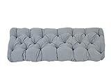 Ambientehome Akadas 2-Sitzer-Sitzkissen ca 120 x 50 x 8 cm, Grau