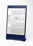 HiCuCo 4-Monats-Tischkalender für 2 Jahre (2022 und 2023) - Aufstellkalender - Edelstahl Color Blau - TypC5