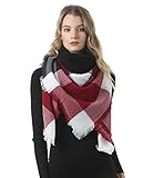 XXL Schal Kariert Winter Damen Winterschal Herbstschal Karoschal Deckenschal Plaid Muster Frauen Karo T