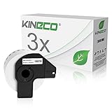 Kineco 3X Endlos-Etikett kompatibel für Brother DK22223 50mm x 30,48m P-Touch QL-1050 1060N 500 550 560 570 580 700 500 A BS BW 560 VP YX 580N 650TD 710W 720NW