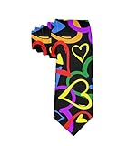 Herrenmode klassisch luxuriös Polyester Textil Lgbt Pride Regenbogen Liebe Herz Krawatte formelle Casual Hochzeit Party Business Anzug Krawatte