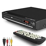 DVD-Player für TV, DVD-Player mit mehreren Regionen, USB-Anschluss, Fernbedienung, DivX, HDMI-Anschluss (nicht Blu-ray), Schwarz