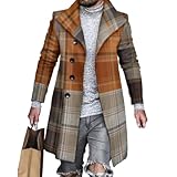 PANVER Langarm Jacke Herren Warm Kälte Verhindern Outdoorjacke Herren Modern Urban Trend Vintage Jacke Männer Mittlere Länge Mode Casual Übergangsjacke Herren AA-08 M