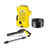 Kärcher Hochdruckreiniger K 2 Universal Edition, Druck: max. 110 bar, Fördermenge: 360 l/h, Flächenleistung: 20 m²/h, Wasserfilter, Gewicht: 3,8 kg, Hochdruckschlauch und -Pistole, Dreck