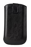 Handytasche aus hochwertigen Echt Leder passend für Samsung Galaxy Xcover 3 Handy Leder Tasche Schutz Hülle Case Cover Etui schwarz