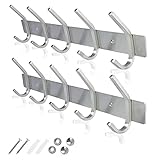 GlazieVault Kleiderhaken wand - Garderobenleiste Edelstahl (2 Stuck), Garderobenhaken Schwere, Garderobe Wandhaken, Wandgarderobe, Hak