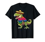 Dinosaurier T Rex Mexikanischer Poncho Sombrero Cinco de Mayo T-Shirt