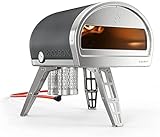 Roccbox By Gozney Mobiler Outdoor Pizzaofen für Zuhause - Mit professionellem Pizzaschieber - Gas Betrieben und Steinplatte - Integriertem Thermometer und hitzebeständiger Silikonummantelung