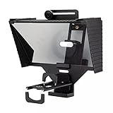 Teleprompter for Tablet Smartphone DSLR Camera Portable Teleprompter with Remote Control + Lens Adapter Rings (Color : Black, Size : 2522.513cm) (Black 25 * 22.5 * 13cm)