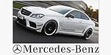 Frontscheiben Aufkleber 55 cm Benz Tuning Auto Sticker Windschutzscheibe Mercedes Racing Sportlicher Look (Schwarz)