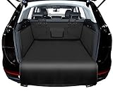 Alfheim Universal Kofferraumschutz - wasserabweisend & pflegeleicht - Ideale Autodecke für Hunde - Schwarze Kofferraummatte mit Ladekantenschutz - Passend für mittelgroße kleine Auto LKW SUV (Schwarz)
