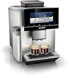 SIEMENS EQ900, vollautomatische Kaffeemaschine mit Mühle, BaristaMode, eGrinder, beanIdent System, 6.8' iSelect Display, Home Connect App, Edelstahl, TQ905R03