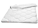 sleepling 190103 Komfort 360 Bettdecke Made in Germany Baumwolle Satin 4-Jahreszeiten 155 x 220 cm, weiß