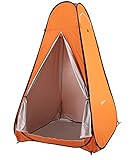 Ubon Wurfzelte Camping Zelt Private Dusche Zelt Umkleidekabine Portable Mobile Toilette Outdoor Strand Unterstand Rucksack Zelt Orange-X Einheitsgröße