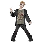 Widmann - Kinderkostüm Zombie, Jacke mit zerrissenem T-Shirt, Hose, Halloween, Karneval, Mottoparty