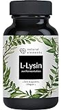 L-Lysin - 365 Kapseln - Aus pflanzlicher Fermentation - Laborgeprüft, ohne unerwünschte Zusätze, hochdosiert, vegan