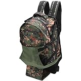 FECAMOS Angelrucksack, Angelrucksack Multifunktionale Tasche mit verstellbaren, gepolsterten Schultergurten für Camping für Reisen und Wandern