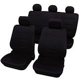 eSituro universal Sitzbezüge für Auto Schonbezug Komplettset schwarz SCSC0106