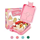 SCHMATZFATZ Easy Snackbox | Brotdose Kinder mit Fächern | BPA Frei Bento Box Kinder |Brotbox | Lunchbox Kinder | Perfekte Lunch Box für Schule, Kindergarten & Unterwegs (Rosa)