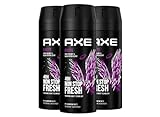Axe Bodyspray Excite Deo ohne Aluminium bekämpft geruchsbildende Bakterien und unangenehme Gerüche 3x150 ml (3pack)