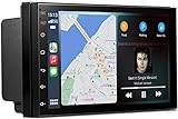 Doppel DIN Autoradio, 7-Zoll-Touchscreen Bluetooth Media Receiver mit Apple Carplay und Android Auto, TEEKAR OXd8 Pro Wireless Carplay mit Rückfahrkamera, Mirror Link (OXd8 Pro Drahtloses Carplay)