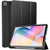 ZtotopCase Hülle für Samsung Galaxy Tab S6 Lite 10.4 2020,Ultra Dünn Leicht Smart Cover,mit Stifthalter,mit Auto Schlaf/Wach Funktion,für Galaxy Tab S6 Lite 10.4 Zoll Tablet,Schwarz