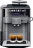 Siemens TE651509DE EQ.6 plus s100 Kaffeevollautomat (konstante Brühtemperatur, Dampf-Reinigung, Doppeltassen-Funktion, 1.500 Watt) metallic