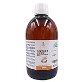 500 ml - BIO fraktioniertes Kokosöl - 100% rein und natürlich. Öl für die Haut und Kokosöl für die Haare. Komponente für kosmetische Produkte. Snadi.