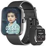Blackview Smartwatch, 1,83 Zoll Bluetooth Anrufe Smart Watch, Herren Damen Fitnessuhr, Armbanduhr mit Pulsmesser, Schlafmonitor, Schrittzähler, SpO2, Sportuhr, Aktivitätstracker für iOS