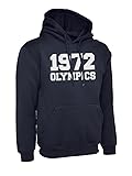 PROSPO 1972 Olympische Spiele Hoodie World Book Day Trunchbull Funny Fancy Costume Hoody, navy, Small