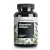 Magnesium Komplex - Premium: Aus 5 hochwertigen Verbindungen - 400mg elementares Magnesium pro Tagesdosis - Laborgeprüft, vegan, hochdosiert