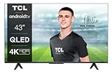 TCL 43C635K 43 Zoll QLED Fernseher, 4K Ultra HD, Smart TV angetrieben durch Android TV (Dolby Vision & Atmos, Freeview Play, Motion Clarity, kompatibel mit Google Assistent & Alexa)