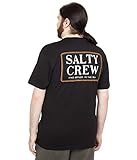 Salty Crew Deckhand S/S Tee T-Shirt für Herren, Herren, Unterhemd, 20035364, schwarz, M