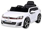 Actionbikes Motors Kinder Elektroauto VW Golf GTI Original Lizenz Kinderauto Kinderfahrzeug Elektro Auto Spielzeug Für Kinder (Weiß)