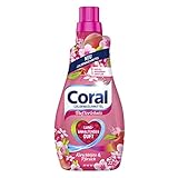 Coral Dufterlebnis Colorwaschmittel Kirschblüte und Pfirsich (Flüssigwaschmittel für bunte Wäsche mit langanhaltendem Duft 22 WL), 1 Stück (1 x 1100 ml)