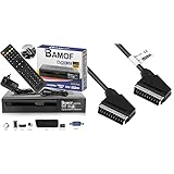 hd-line Bamof 2225 PRO Sat Receiver Digitaler Satelliten Receiver + HDMI Kabel, Black & mumbi 07480 Scartkabel Scartstecker 21-polig auf Schartstecker 21-polig, 1.40m