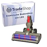 Trade-Shop Elektrische Turbobürste/Bodendüse/Softwalze mit LED für Dyson V7, V8, V10, V11, V12, V15, SV10, SV12 Staubsauger/mit Laufrollen