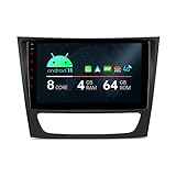 XTRONS 9 Zoll Android 11 Autoradio Octa Core 4GB 64GB Multimedia Player GPS Navigation Eingebautes 4G LTE/CarAutoPlay/Android Auto/DSP für Mercedes Benz E-Class W211 CLS Class W219