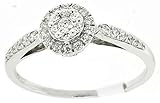Verlobungsring für Damen, 925er Sterlingsilber, Zirkonia, künstlicher Diamant, Geschenk für Frauen, Ringgrößenoptionen: L bis R
