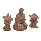 Omabeta Meditierende Buddha-Statue, kleine Buddha-Statue, Exquisite Handwerkskunst, lebensecht, handbemaltes Harzmaterial für Yoga-Studio für Bücherregal