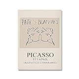 Picasso Matisse abstrakte Mädchen Wandbilder, Poster und Drucke, rahmenlose Leinwandbilder im Wohnzimmer A2 30x40cm